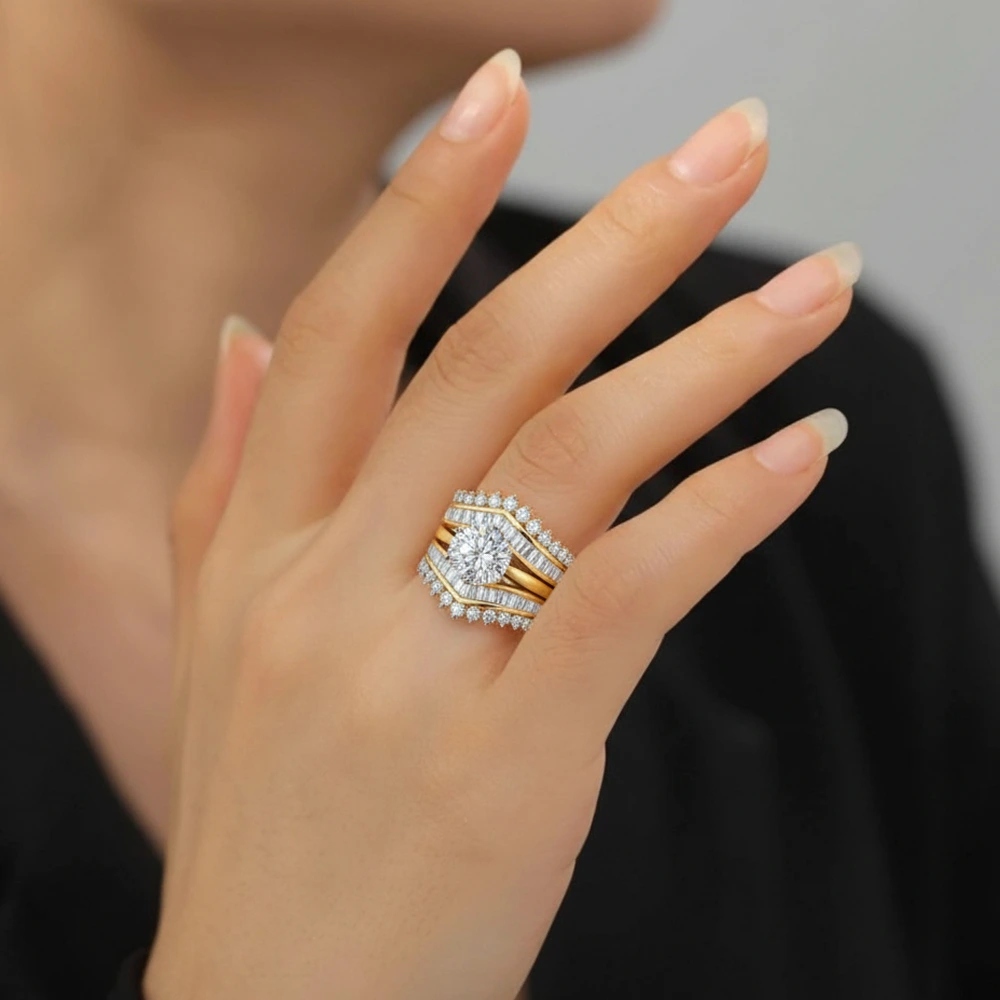 Diamond Prism Melt Ring