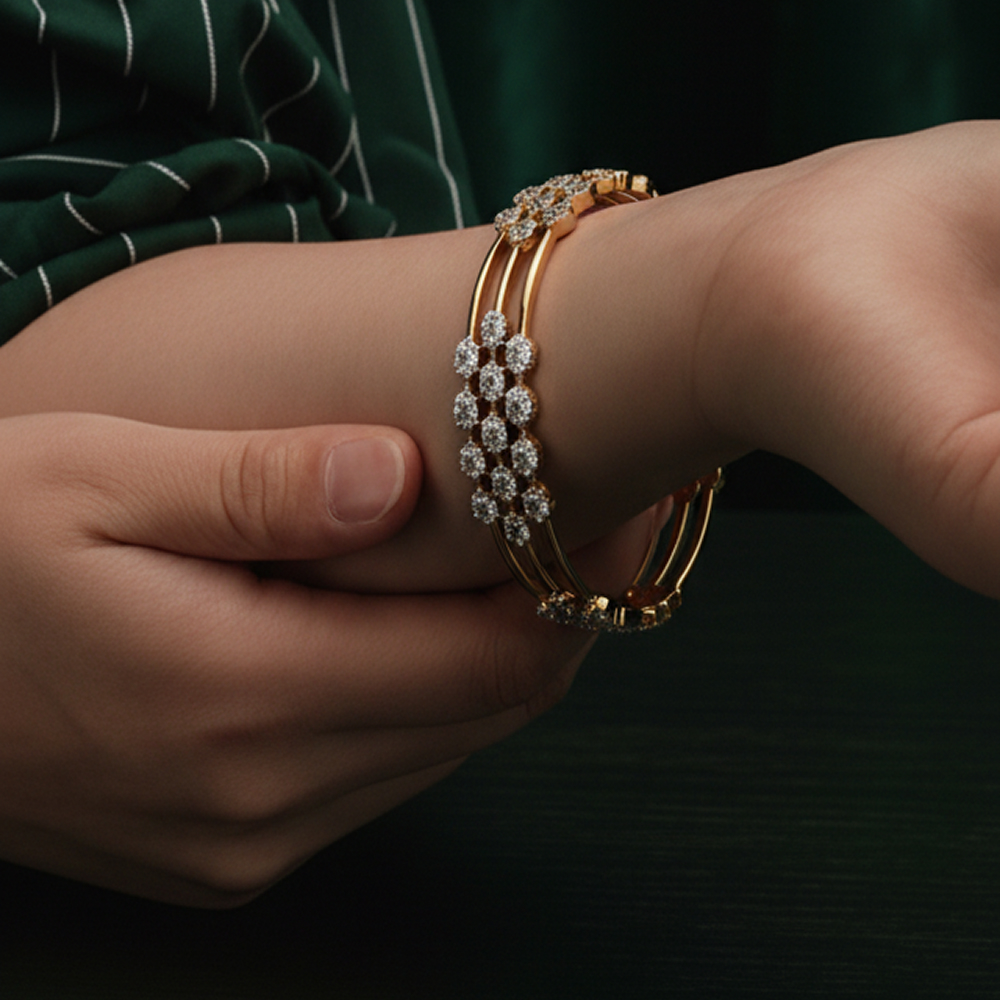 Diamond Twilight Coil Bracelet